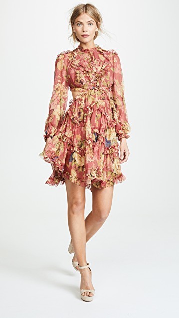 Formal rental Zimmermann Melodie Lace Up Short Dress
