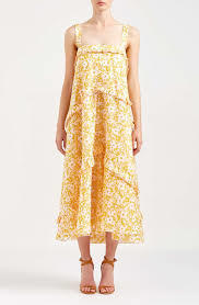 Borrow a Scanlan Theodore Floral Cotton Ruffle Dress