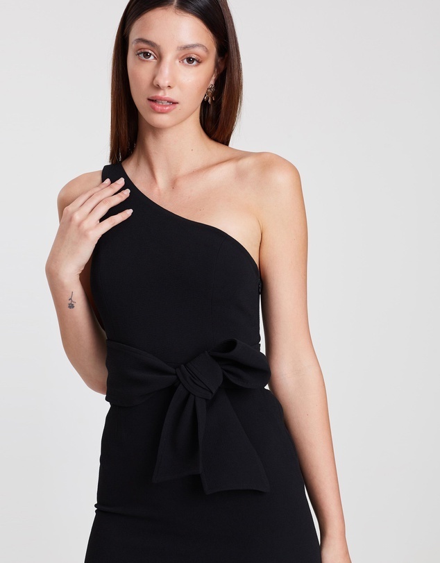 For rent a Shona Joy Midi One Shoulder Dress With Belt