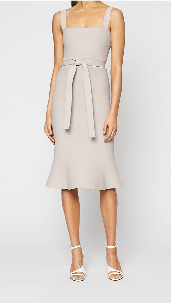 Loan a Scanlan Theodore Crepe Knit Bralette Dress