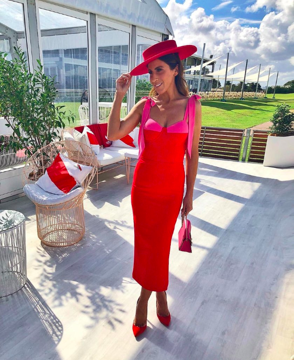 For rent a Georgy Collection Chantelle Red & Pink