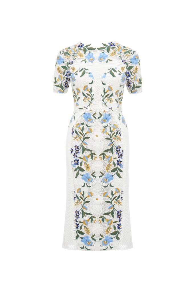 Borrow a Thurley Vasette Lace Midi Dress