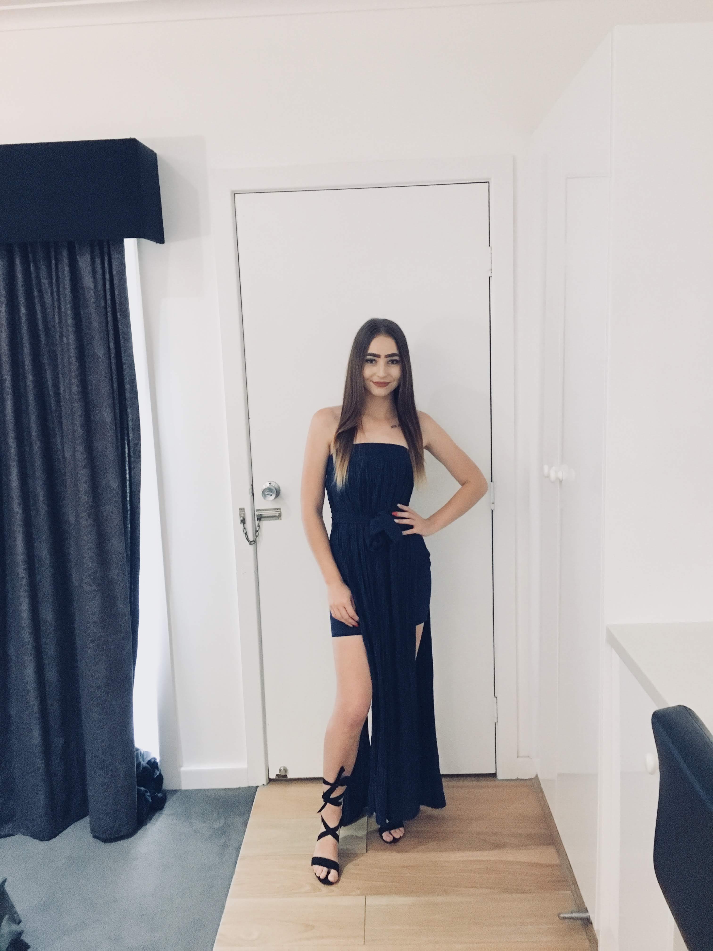 Rental Runaway The Label Midnight Blue Runway Dress