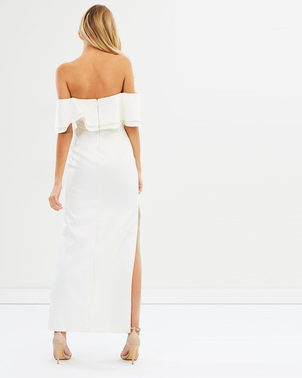 Hire a Cooper St Naomi Ruffle Off The Shoulder Gown