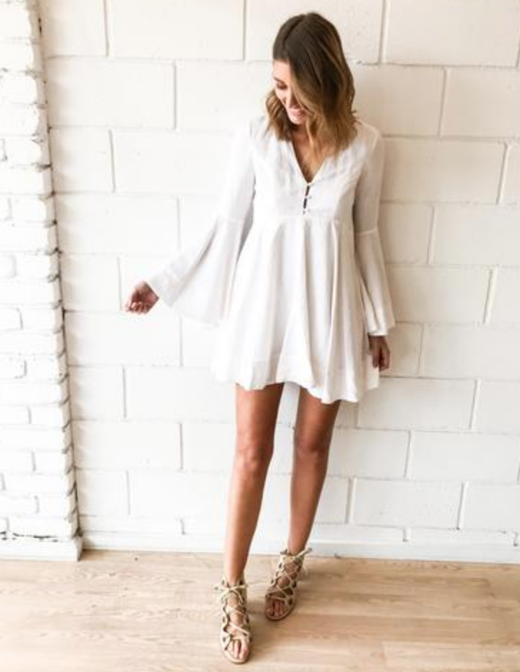 Designer rental Shona Joy Aria Flared Sleeve Tunic Dress