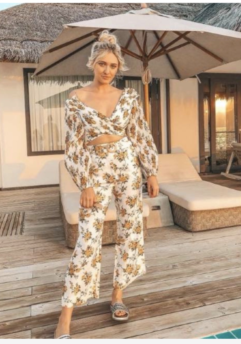 Loan a Zimmermann Golden Surf Set (Pants And Bodice)