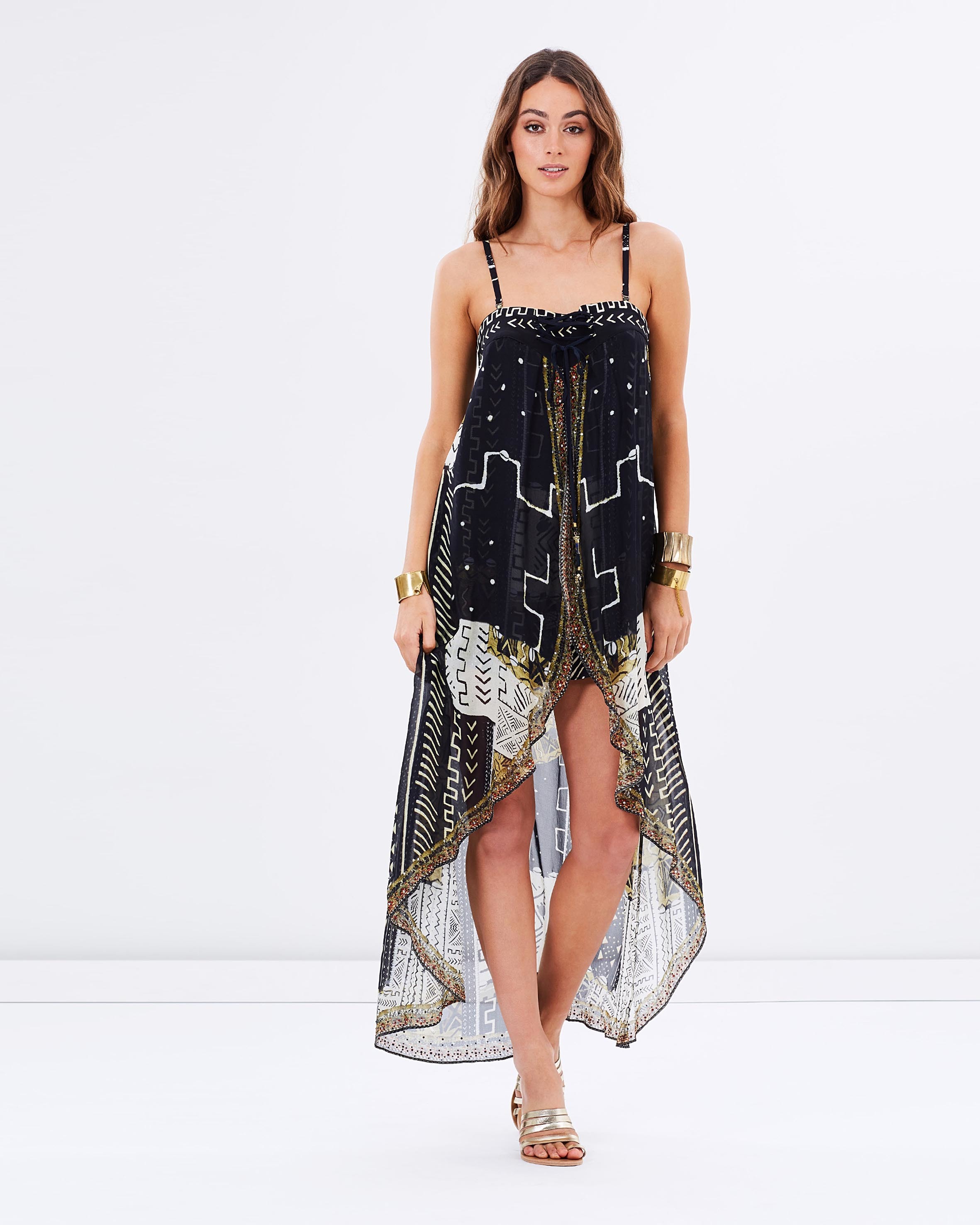 For rent a Camilla Mali Mud Sheer Overlay Playsuit