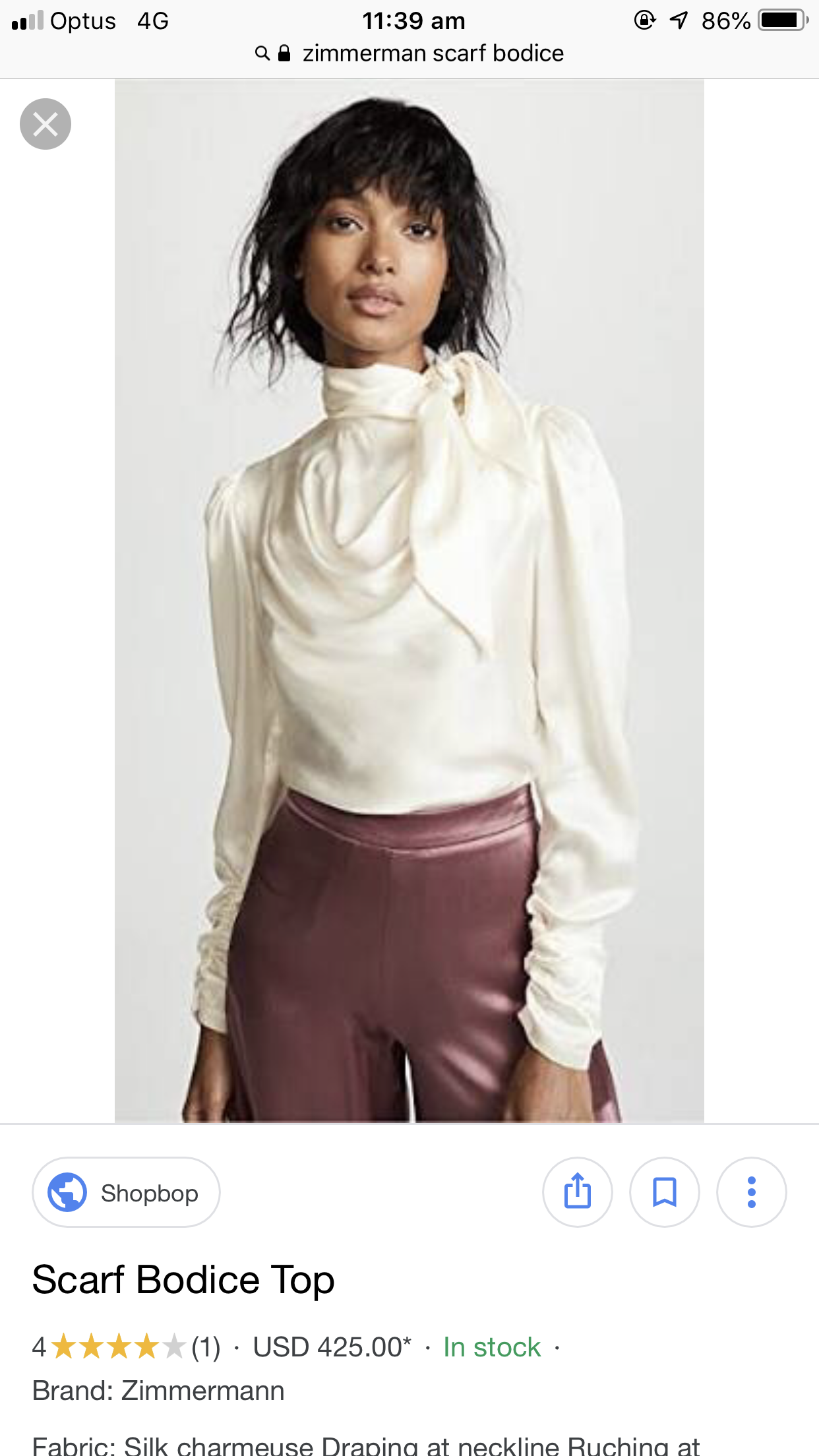 Loan a Zimmermann Scarf Bodice Top