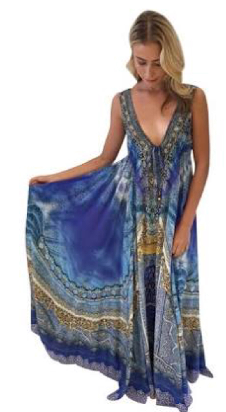 Formal rental Camilla Palace Of Dreams V Neck Drawstring Dress