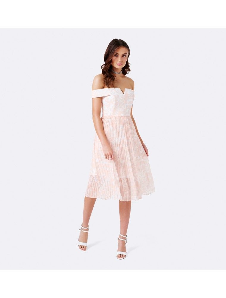 Rental Forever New Sasha Pleated Midi Dress
