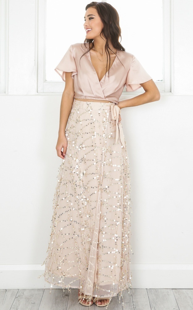 Cheap designer Miss Holly Jordana Sequin Maxi Skirt