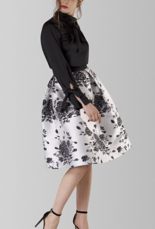 Formal rental Closet London Floral Black & White