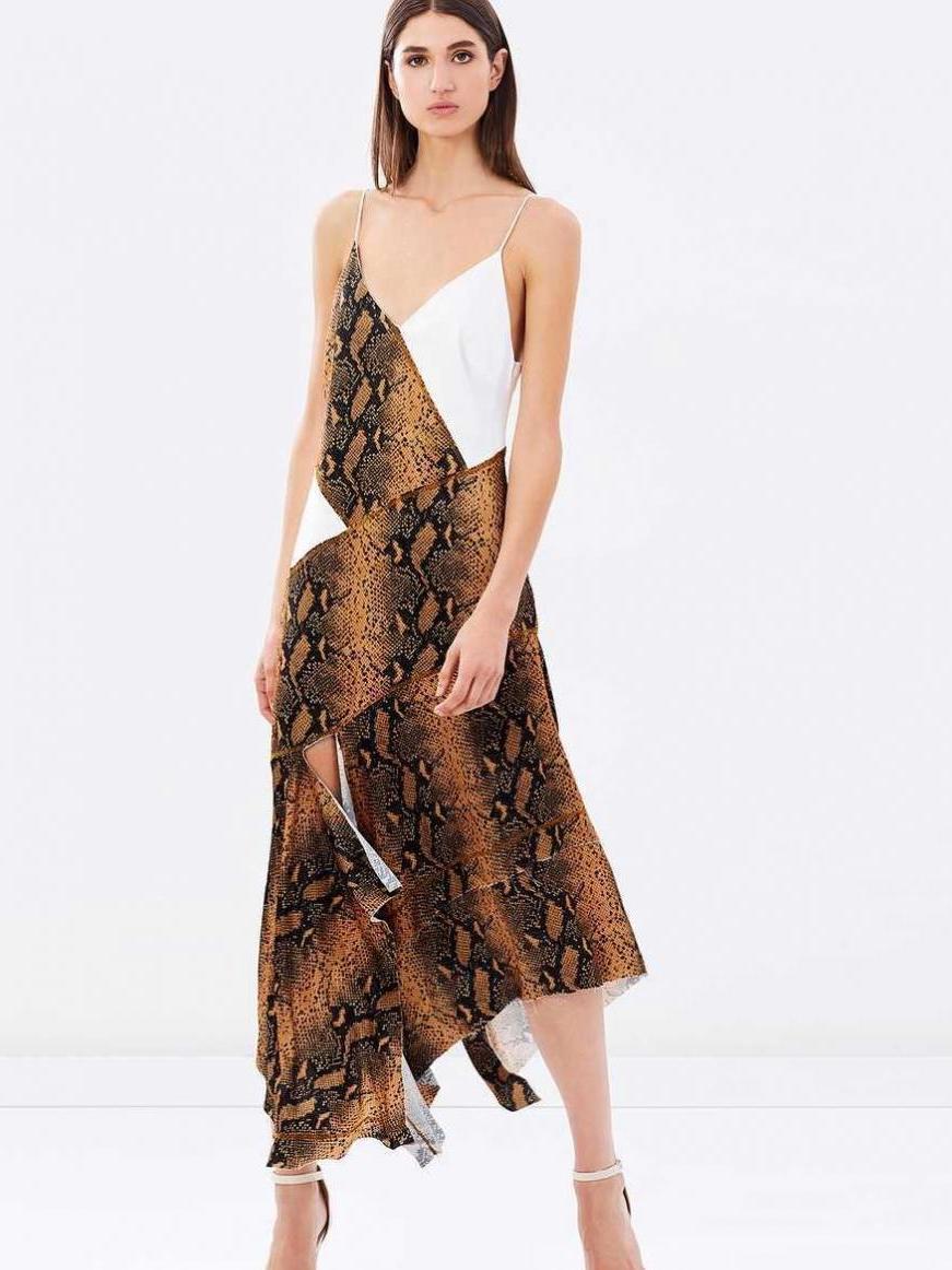 Borrow a Manning Cartell Copper Python Splice Dress