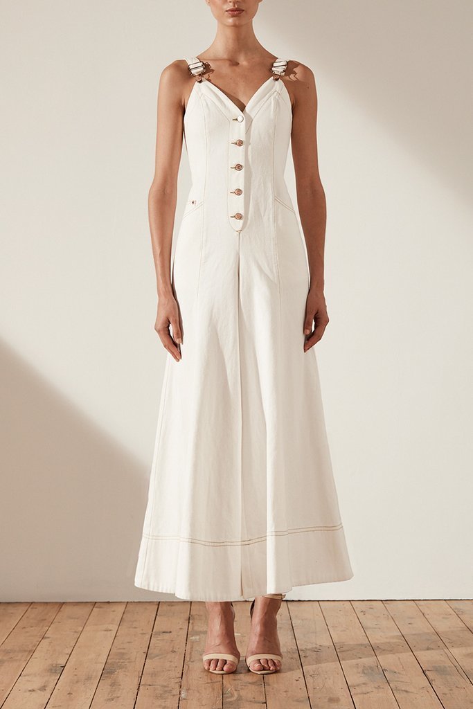 Affordable Shona Joy Cortona Flared Jumpsuit Ivory