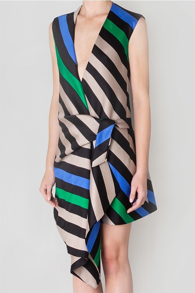 Rent a Bianca Spender Stone Stripe Ballerina Dress
