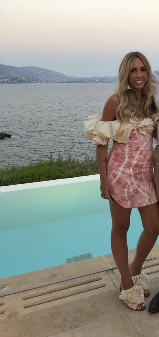 Designer rental Zimmermann Ruffle Tie Dye Dress