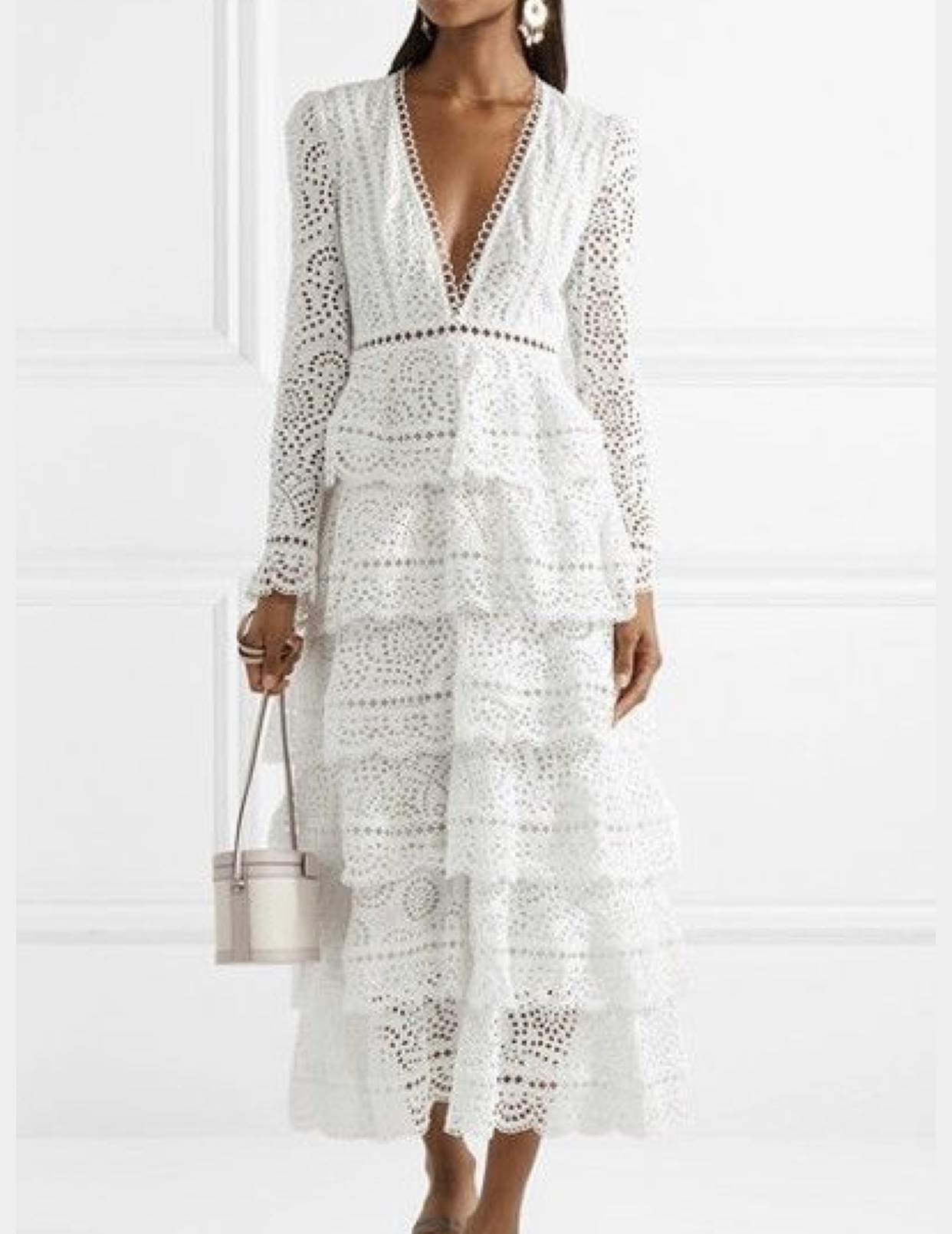 Formal rental Zimmermann White Tiered Long Dress