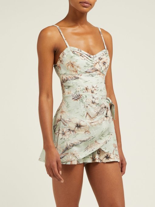 Affordable Zimmermann Wayfarer Wrap Playsuit