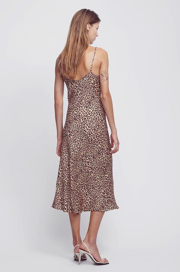For rent a Silk Laundry 90s Silk Slip Dress Leopard