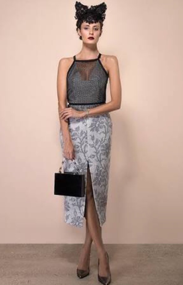 Rental Manning Cartell Dot Matrix Dress