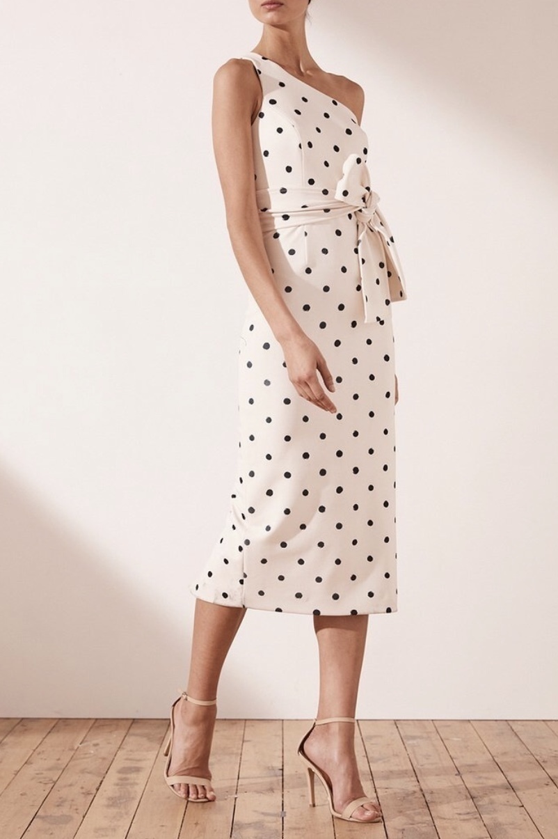 Rental Shona Joy Fleur One Shoulder Midi Dress With Belt