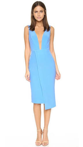 Designer rental Nicholas Bonded Silk Deep V Dress