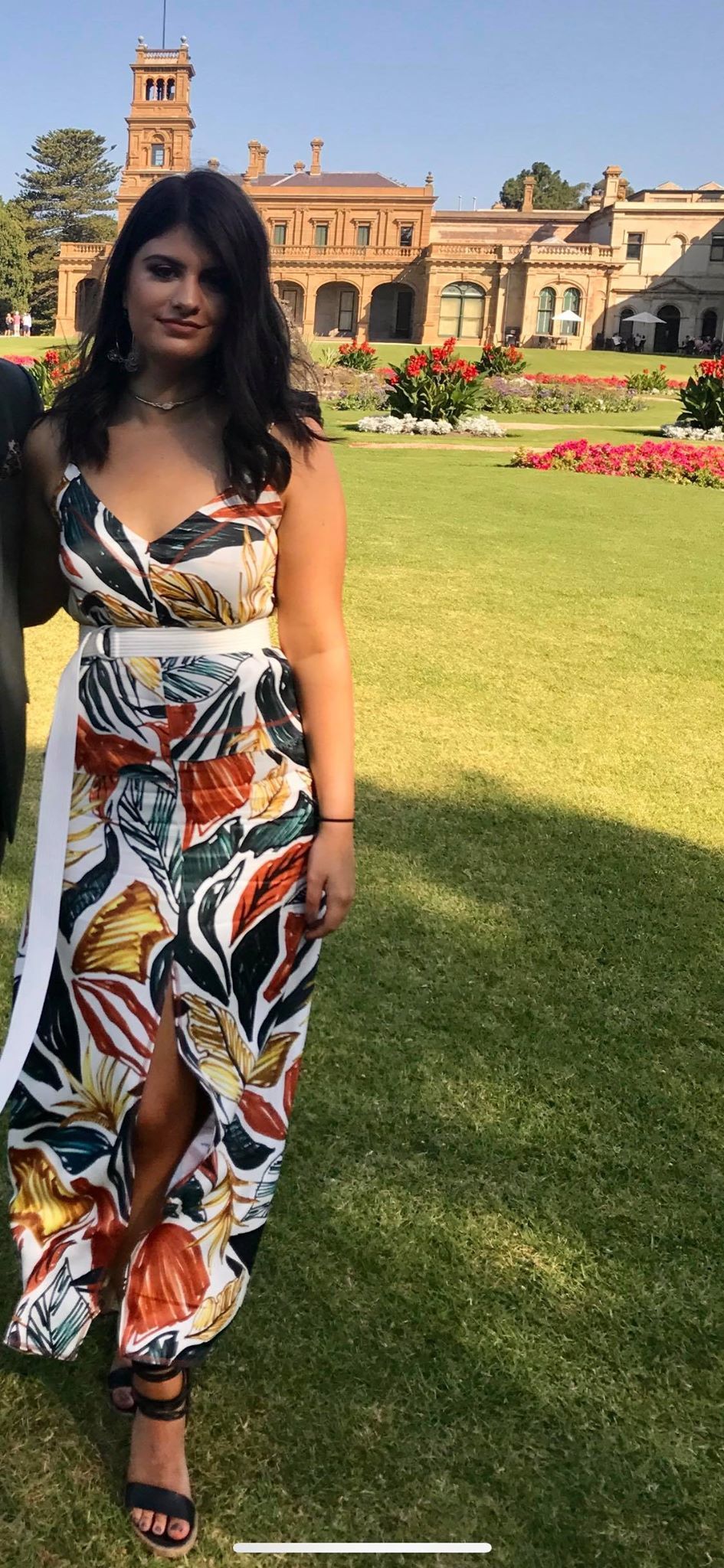 For rent a Manning Cartell Leaf Print Maxi Dress