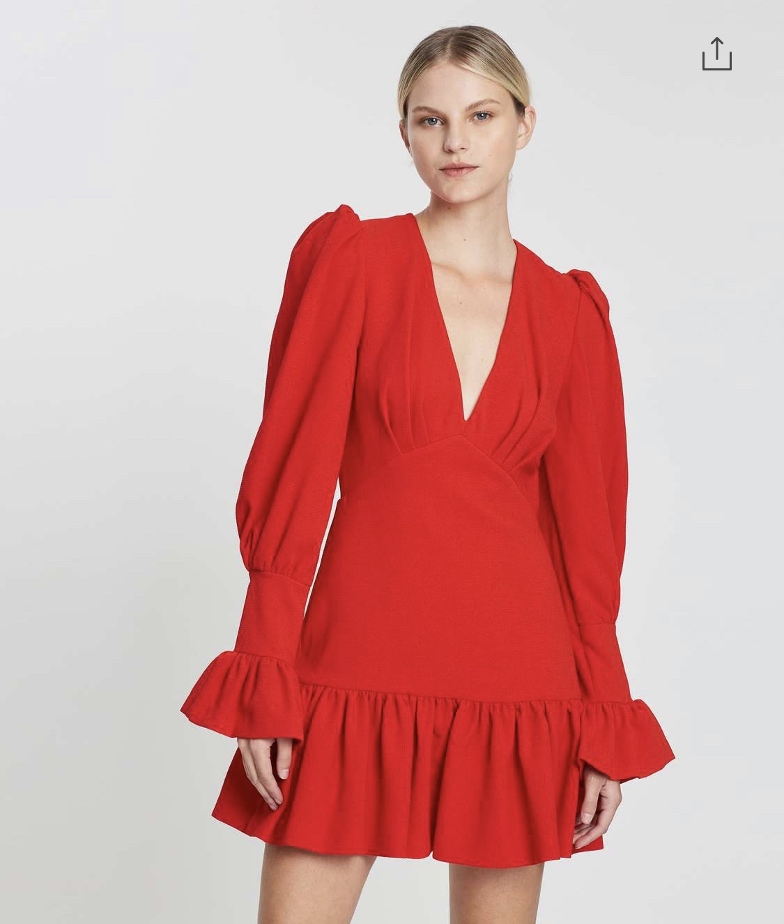 For rent a By Johnny Anna V Tulip Sleeve Dress
