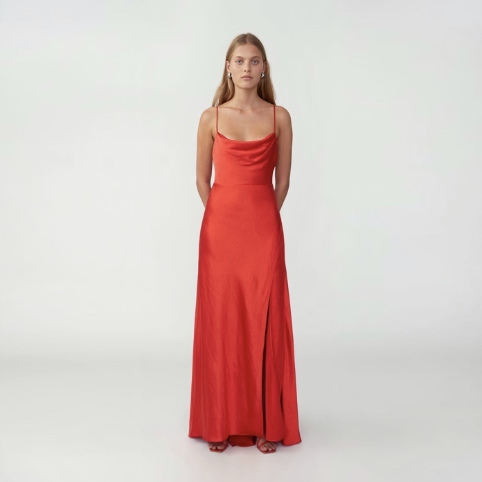 Rental Fame And Partners Strappy Draped Gown