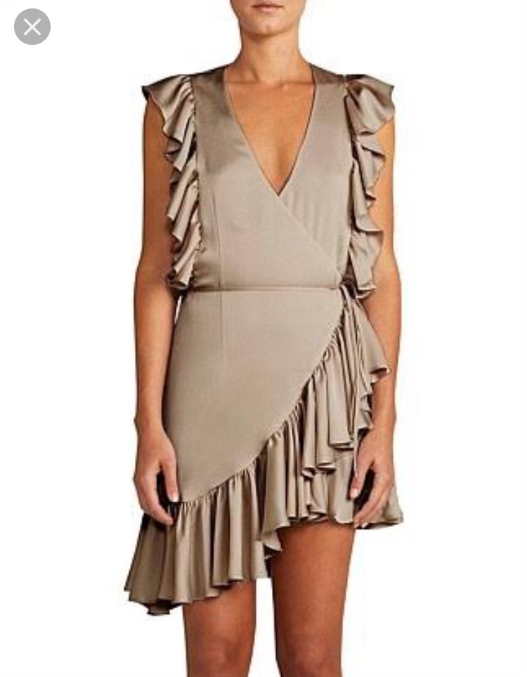 Designer rental Shona Joy Ruffle Wrap Mini Dress