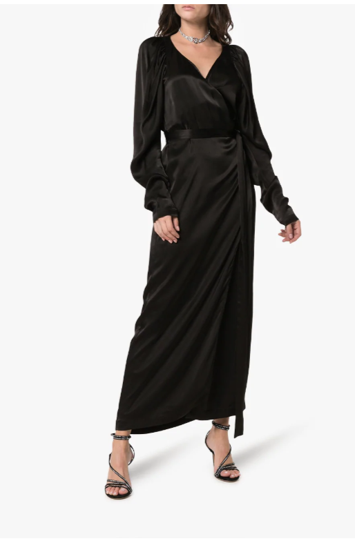 Hire a Rotate By Birger Christensen Satin Wrap Dress