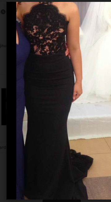 Rent a Dollhouse Black Lace Halter Neck