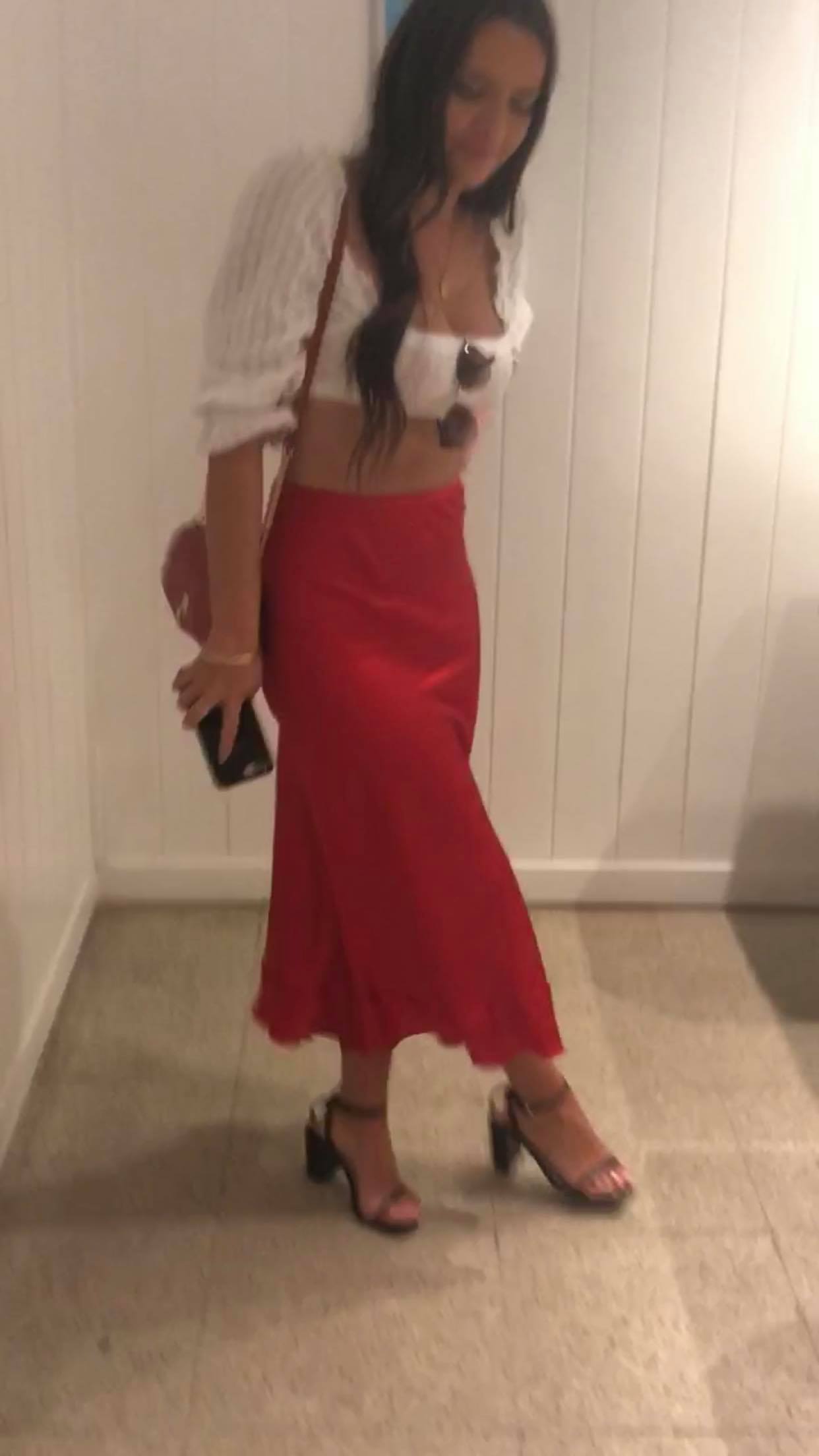 Hire a Lee Mathews Stella Silk Satin Skirt