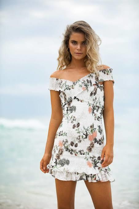 Loan a Winona Hummingbird Shirring Dress