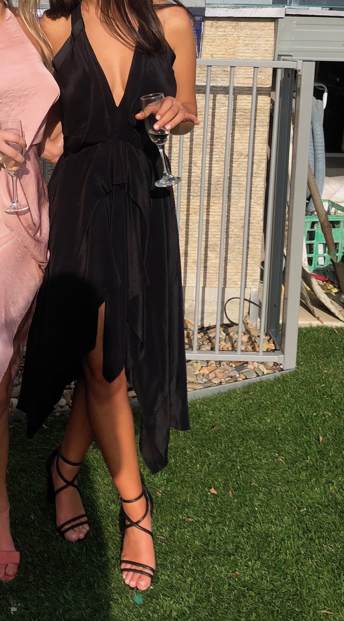 Loan a Kitx Fluid Drape Dress Black