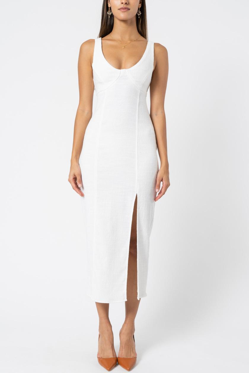 Rental Bec & Bridge Cle'mence Midi Dress Ivory
