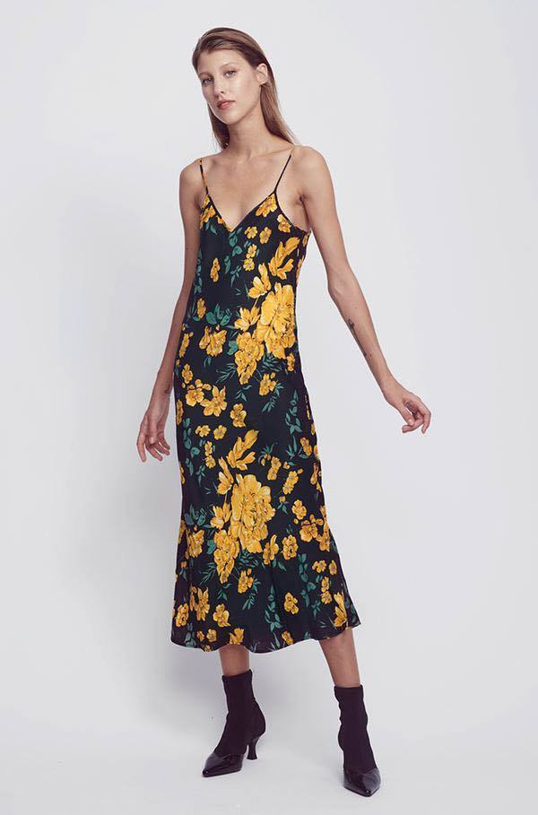 Hire a Silk Laundry Yellow Flora Dress