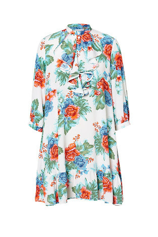 Borrow a Scanlan Theodore Cdc Mystic Floral Ruffle Dress