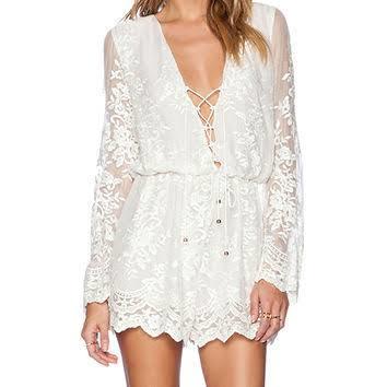 Loan a Zimmermann Essence Silk Veil Playsuit