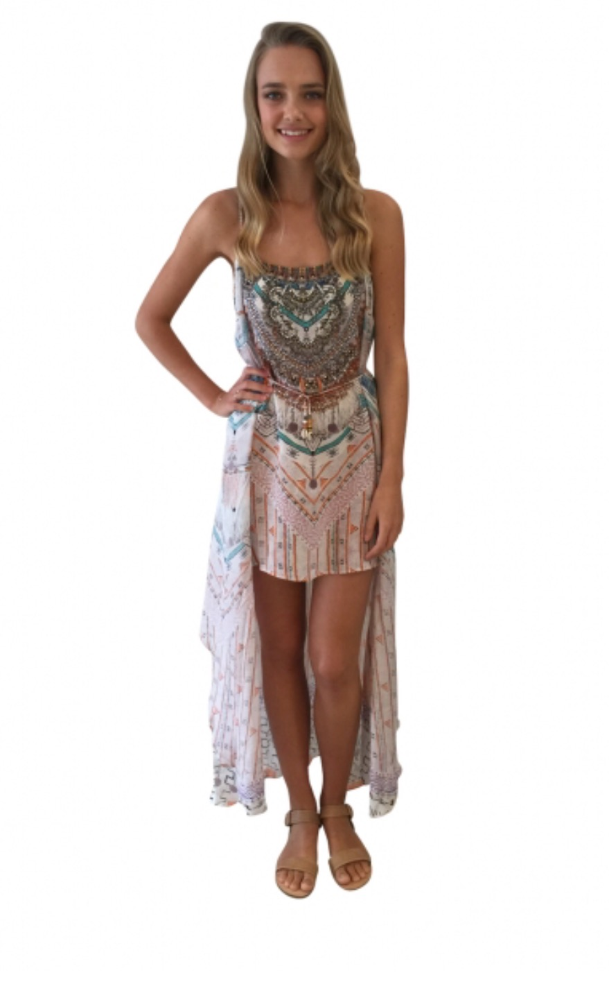Rent a Camilla Camilla Mini Dress With Long Overlay In Desert Rose