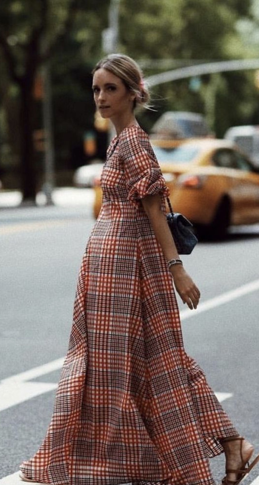 Designer rental Ganni Charron Red Check