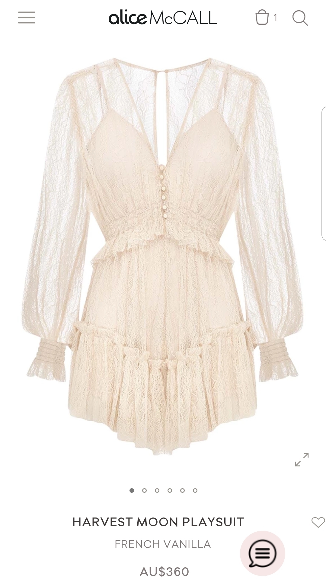 Designer rental Alice Mccall Harvest Moon Playsuit