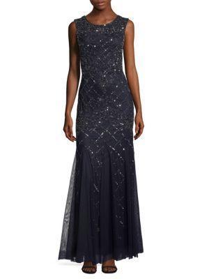 Rental Adrianna Papell Embellished Lattice