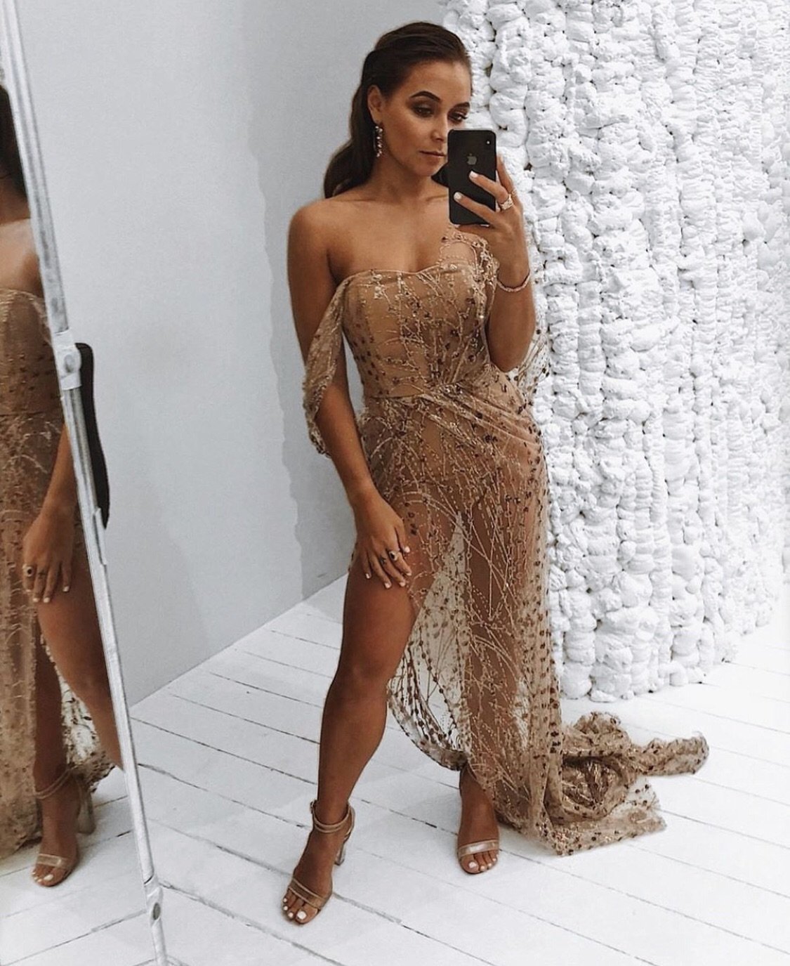 For rent a Cec The Label Vegas Sheer Sequin Gown