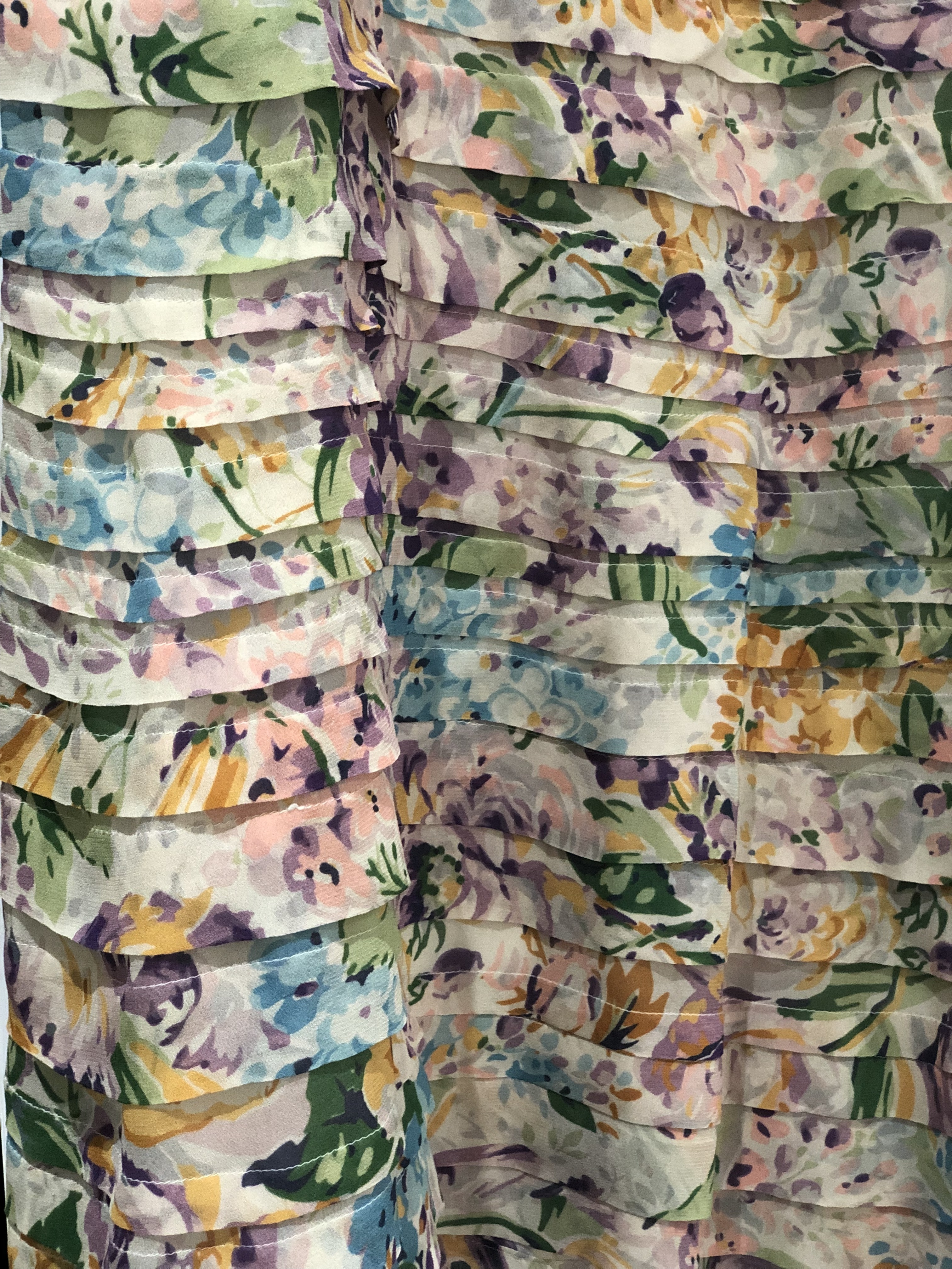 Designer rental Zimmermann Tulip Floral Ninety Six Pintuck Skirt