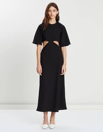 Designer rental Georgia Alice Bestie Cut Out Crepe Midi Dress