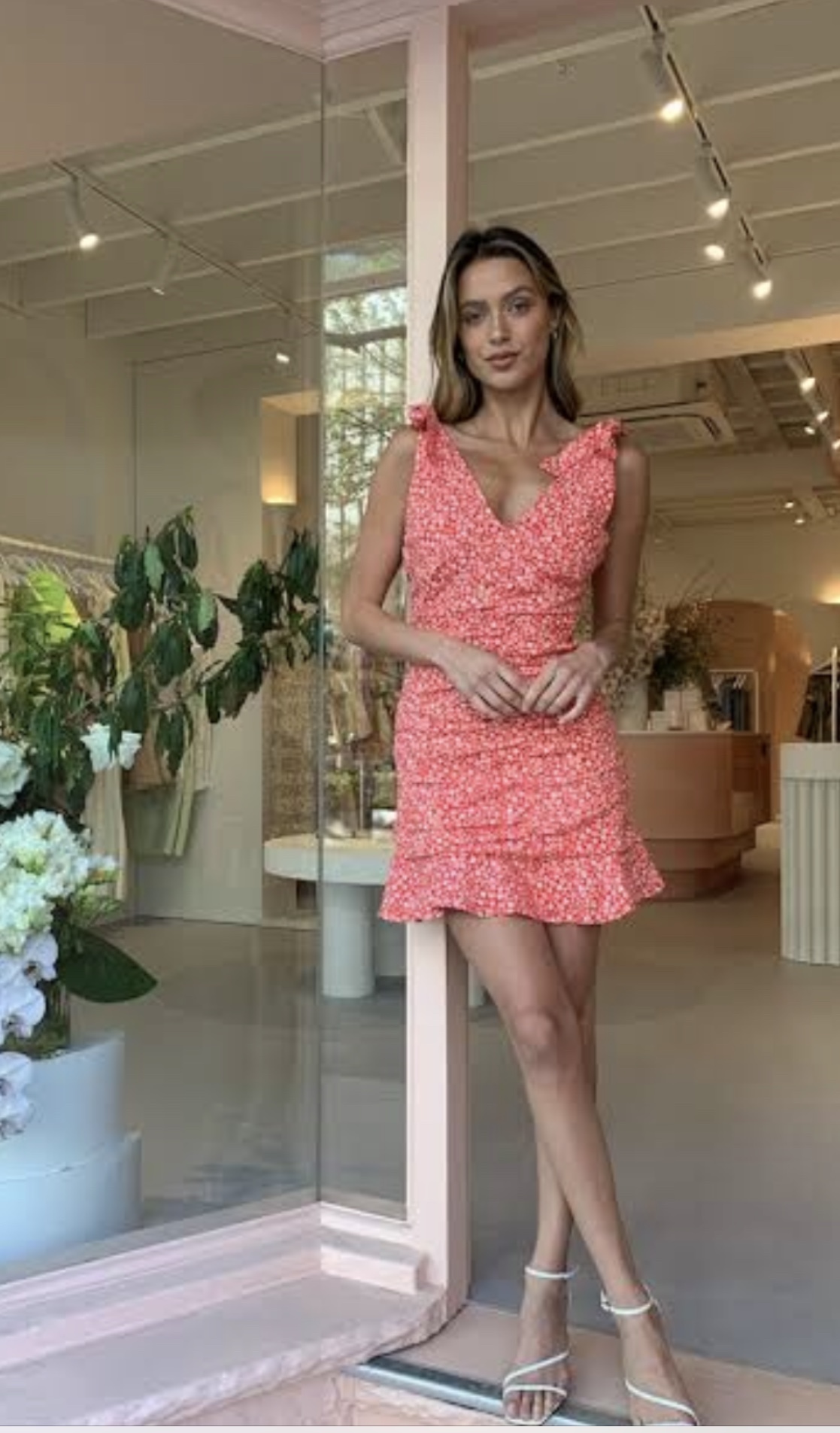 Hire a By Nicola Abigail Mini Dress In Red Posey