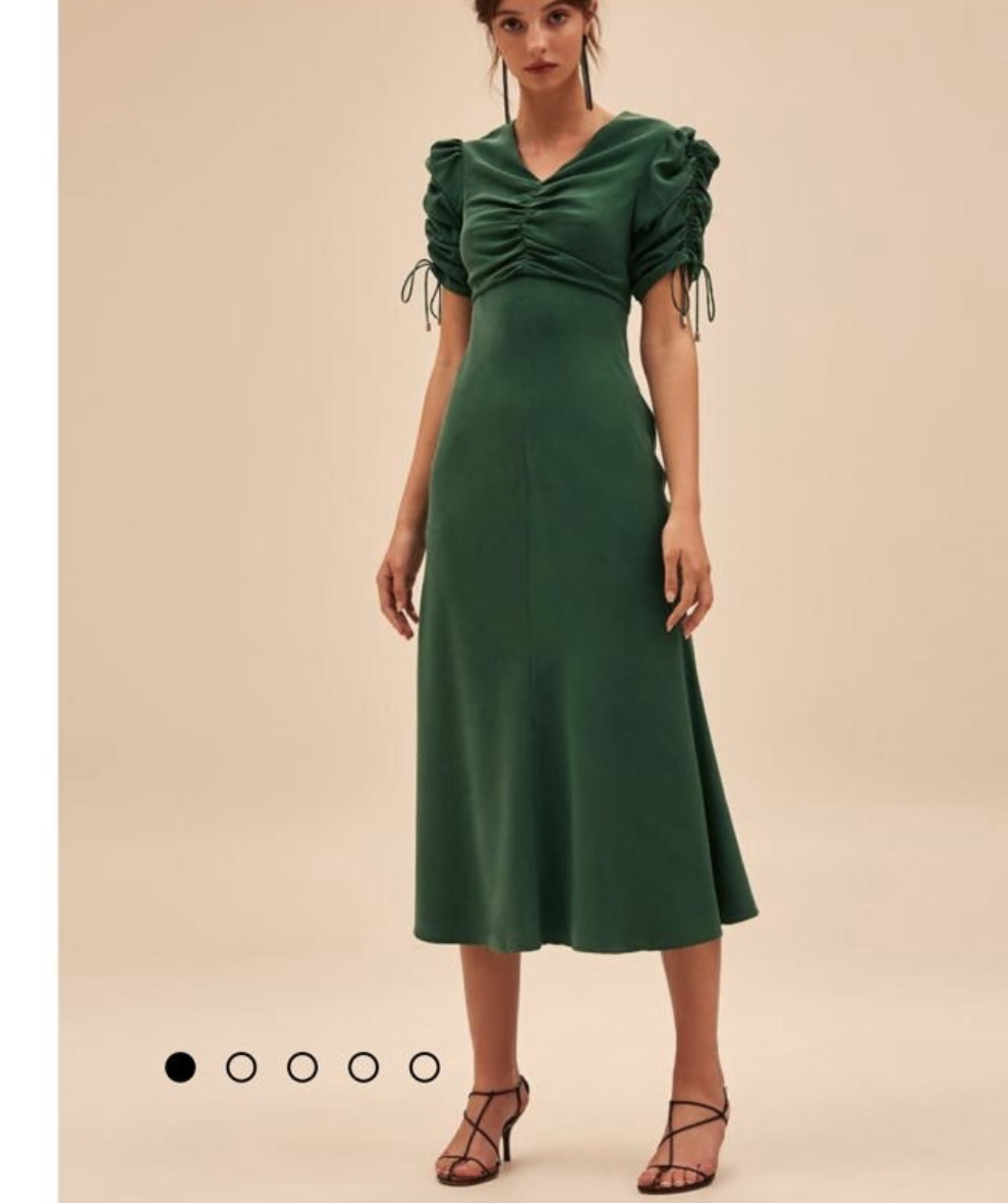Formal rental C/Meo Collective Ended Up Here Midi Dress (Forest)