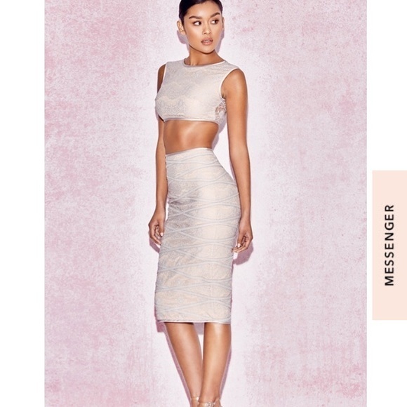 Rent a House Of Cb Graziella Grey Lace 2 Piece