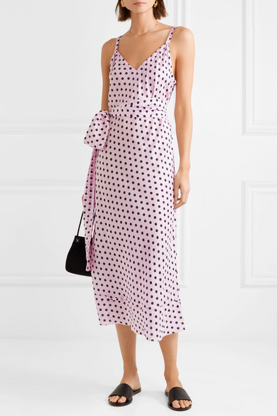 Hire a Lee Mathews Mavis Polka Dot Silk Habotai Midi Dress